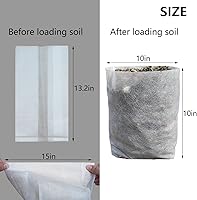 Vista 4 de Belit Bolsas grandes no tejidas para vivero, 25 bolsas de cultivo para plantas, macetas para árboles, verduras, flores, cultivo de plantas