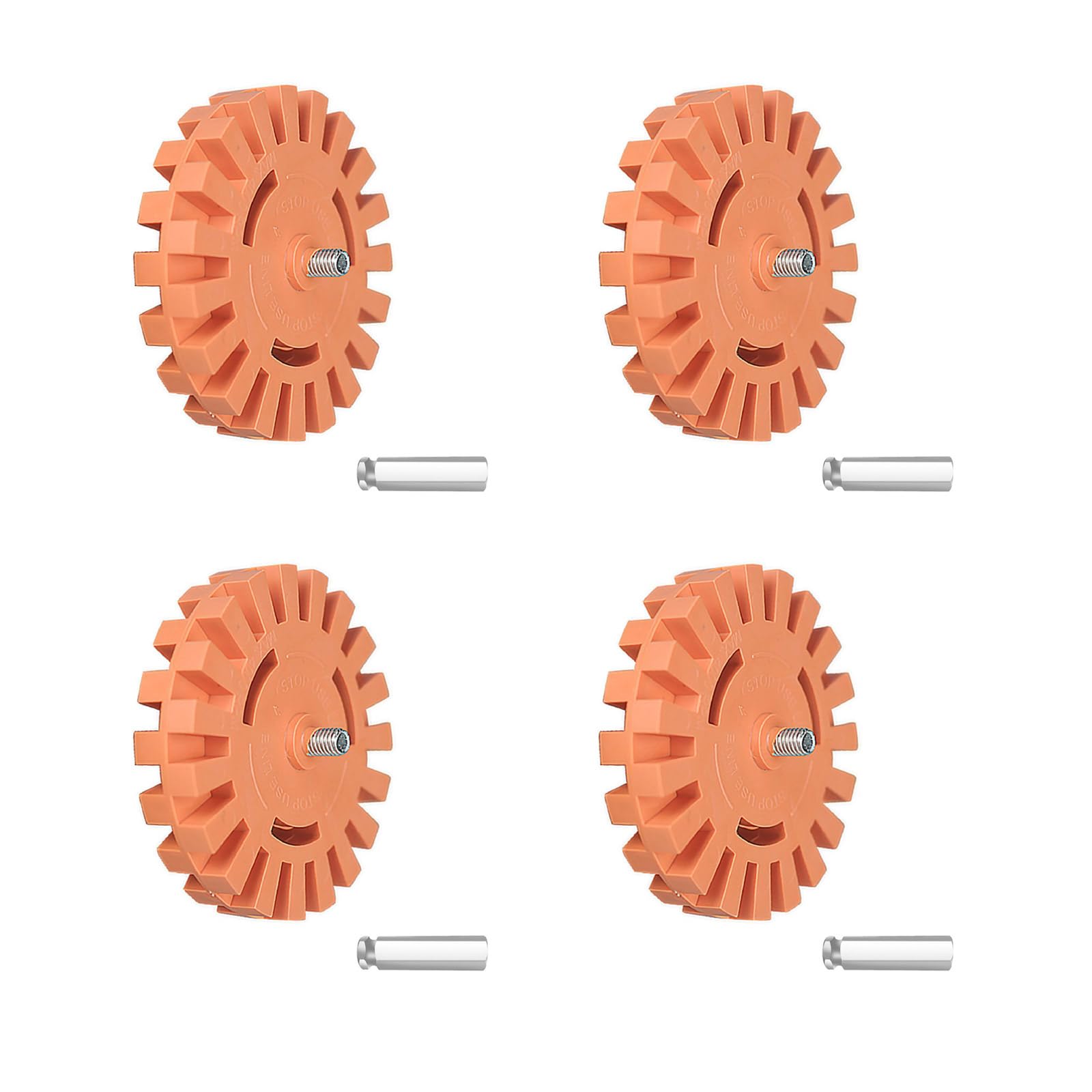 Strong Rubber Gluey Cleanser Tool 4Pcs Not Harsh Plan for Face Safe Detailing Air Propelled Label Expunger Wheel