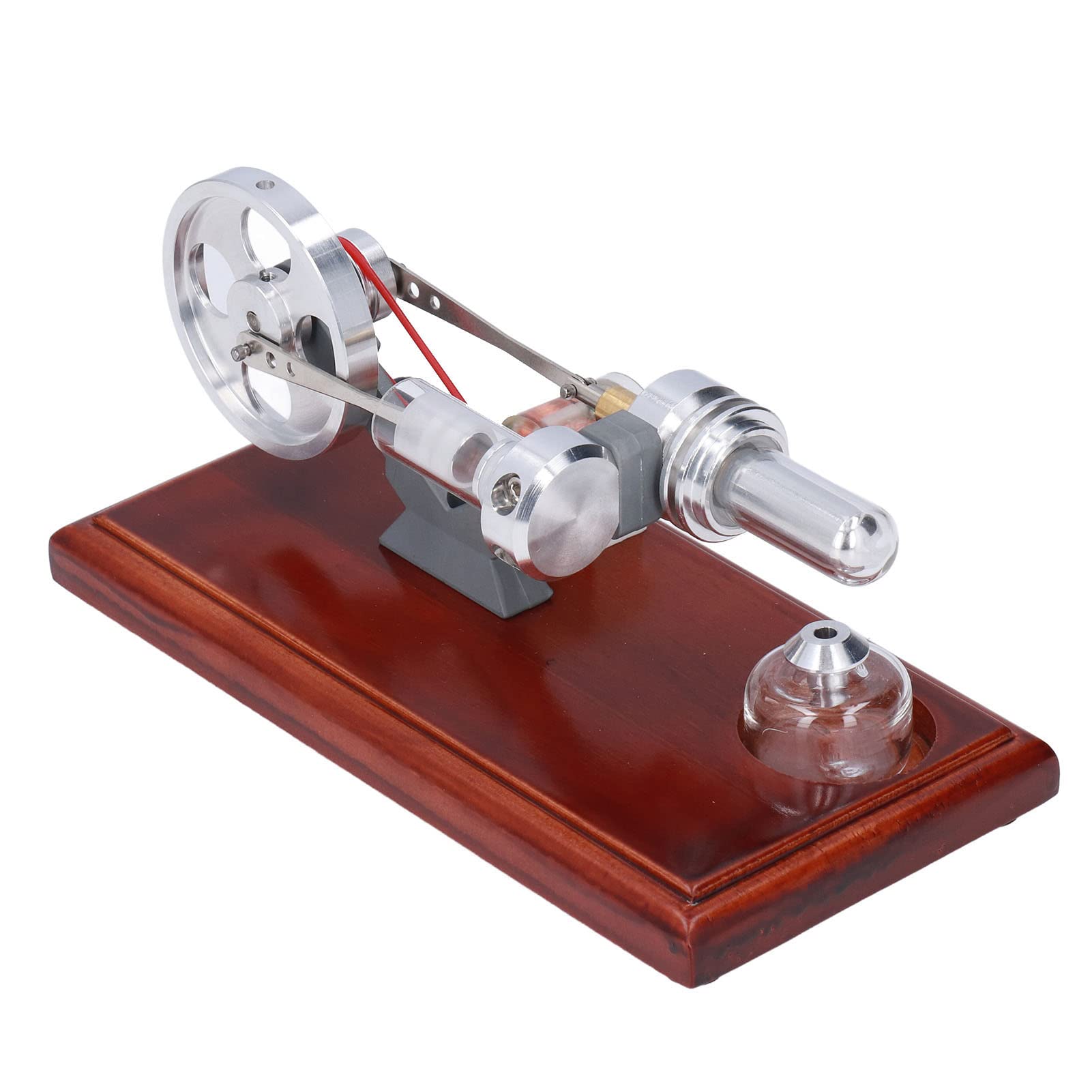 Aramox Model Silnika Stirlinga DIY Model Generatora Pary Stopu Cynku i Drewna Kompozytowego Odłączany Zewnętrzny Silnik Spalinowy 17,9 X 8,9 Cm do Projektów Naukowych Nauczanie w Klasie