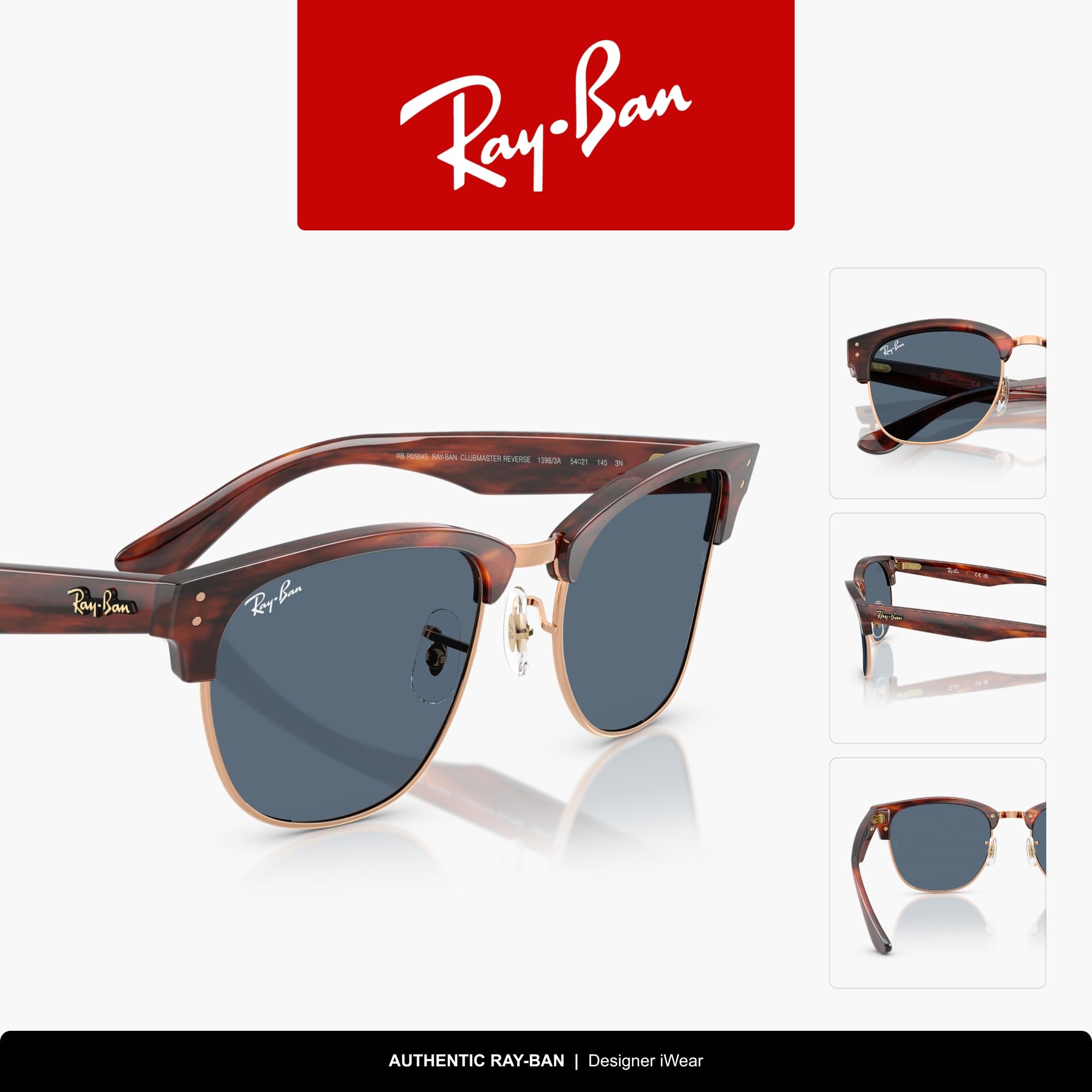 Ray-Ban Clubmaster Rbr0504s - Occhiali da sole quadrati