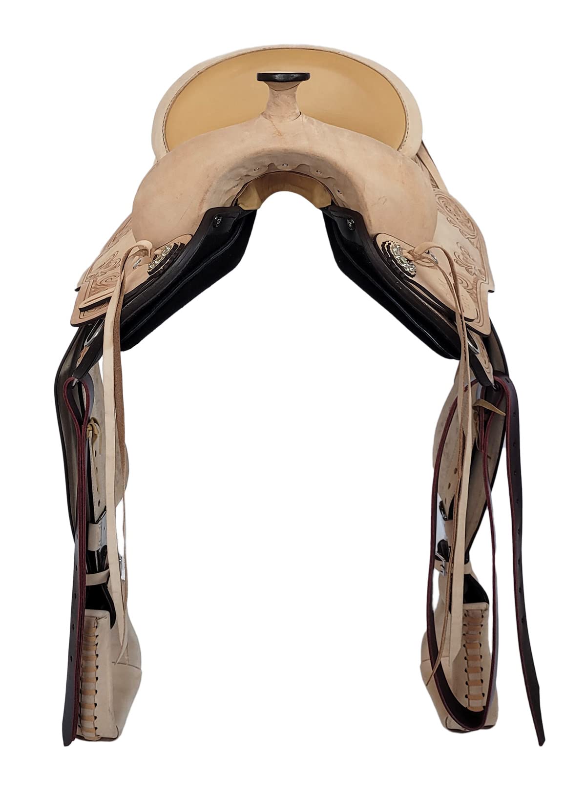 A&M Reitsport Sella western Dakota in pelle di bufalo intercambiabile, dimensioni: 17 pollici