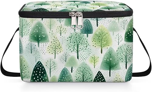 Miniatura 8 de Christmas Tree Art Pattern Insulated Lunch Bag Women Reusable Lunch Tote Square Meal Bag for Adults Men Cooler Lunch Box for Work Travel Picnic Food