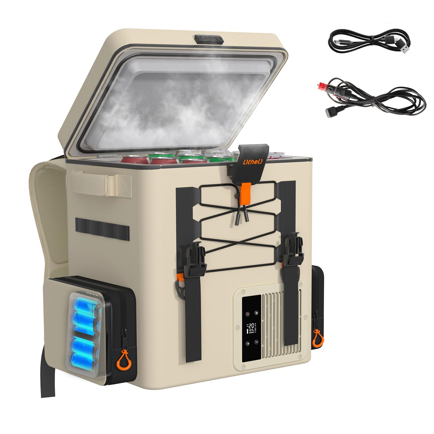 Litheli ポータブル冷蔵庫 バッテリー付 SE 16L 急速冷凍 車載 Amazon.co.jp: Litheli ポータブル冷蔵庫 SE 16L -20℃～20℃ 急速冷凍