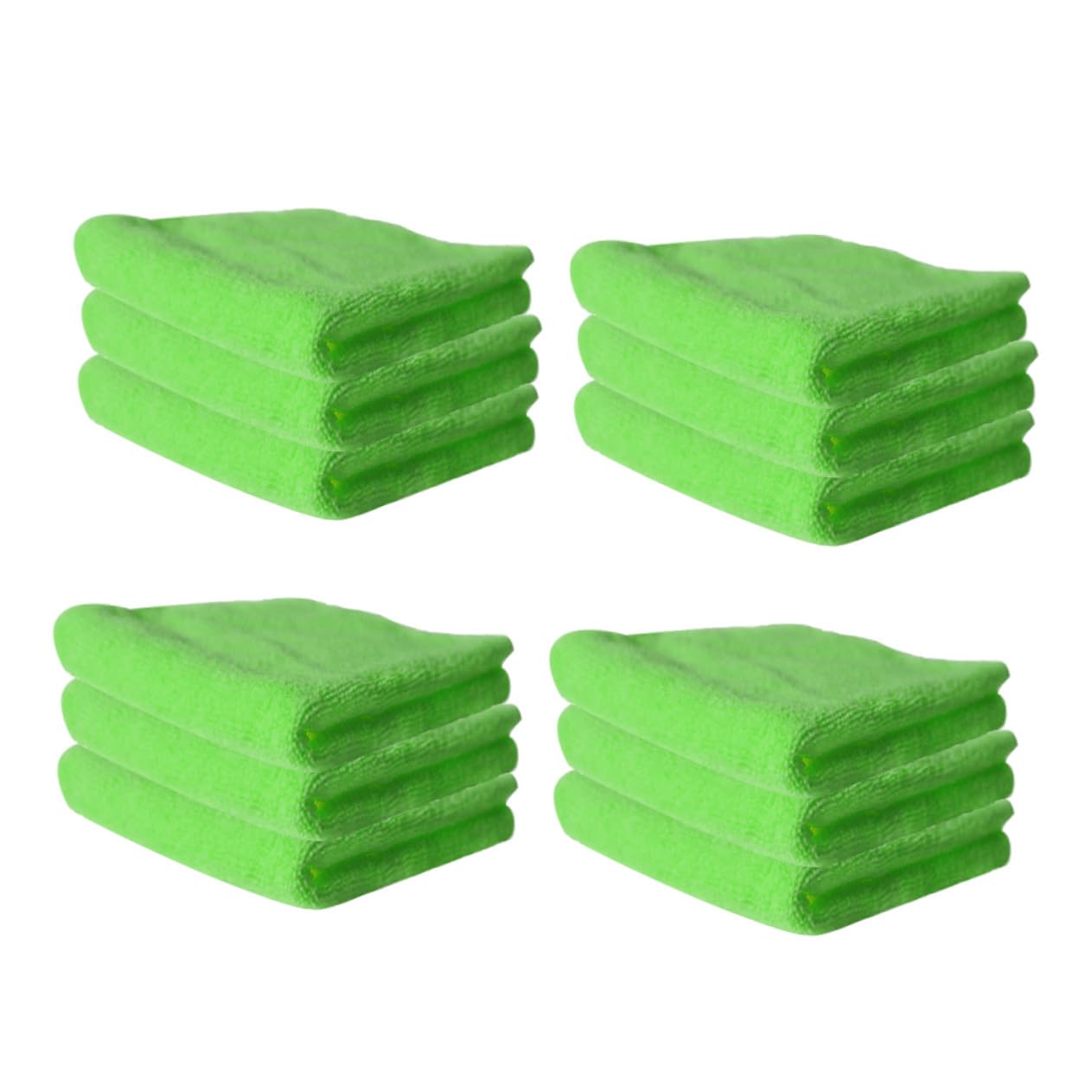 Toalla de Cocina de Microfibra Verde, 12 Piezas, Limpieza y Absorción | Antiadherente, Lavable a Máquina, Descontaminación Superior, Diseño Clásico para Puerta y Muebles
