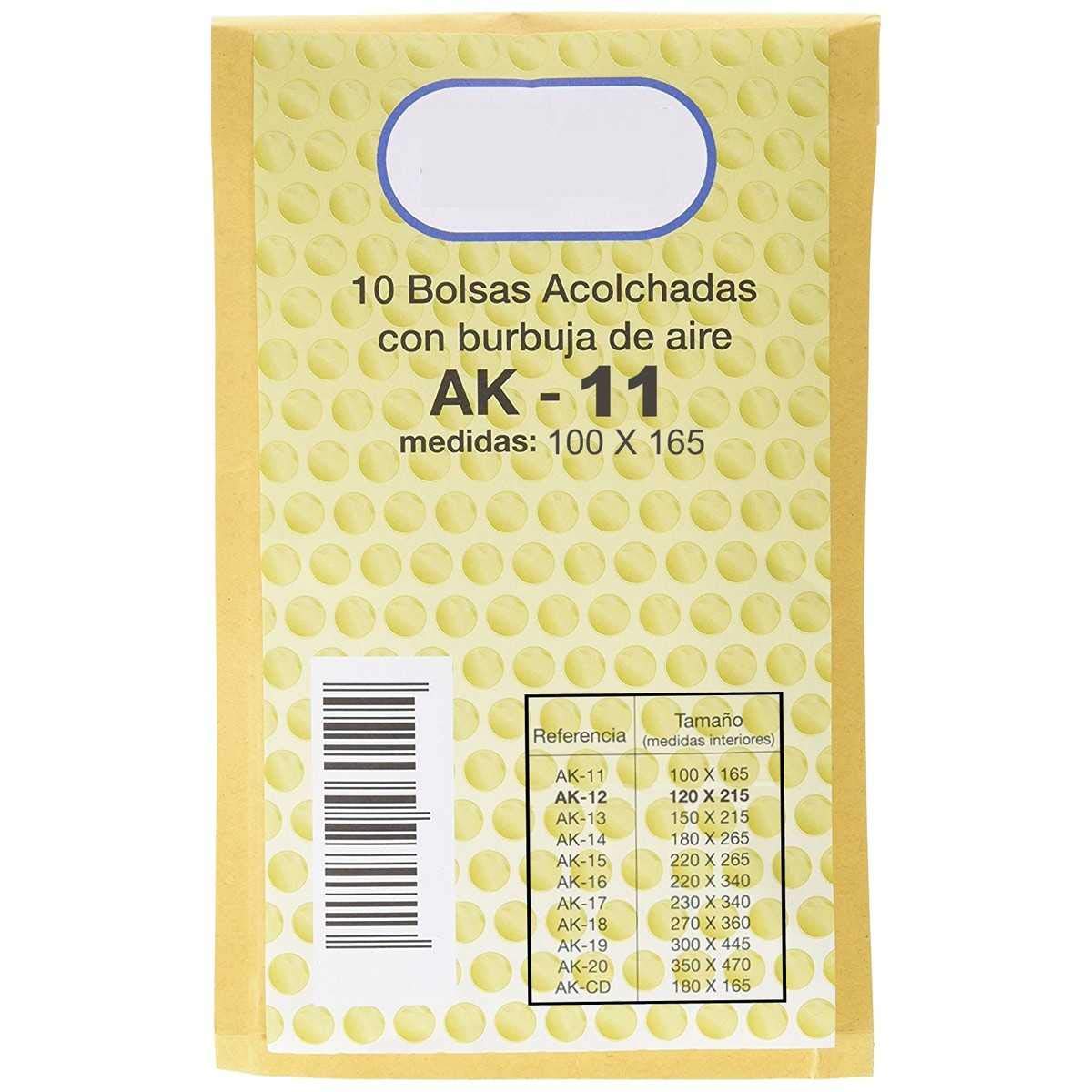 Sobres Acolchados PRAXTON Kraft Burbuja, Pack x100 (AK-11-100 x 165)