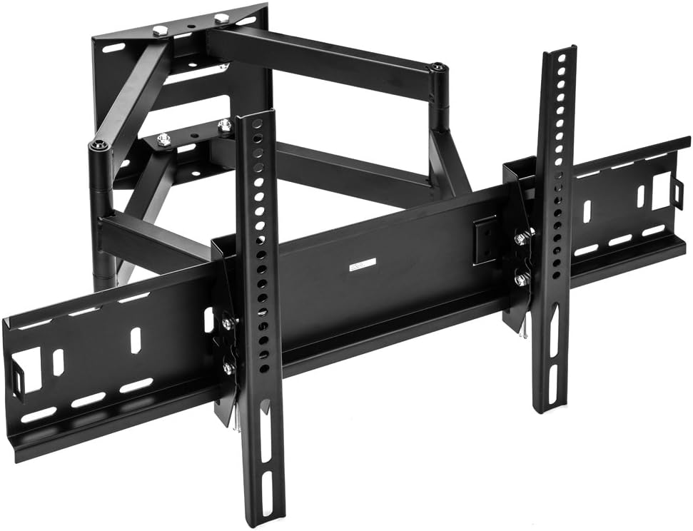 Vemount Articulating Arm TV Bracket Wall Mount for Samsung LG Sony Sharp Eternity 30 32 34 36 38 40 42 43 44 45 47 48 49 50 55 60 65 inch Plasma LCD LED 4K Flat Panel Smart TV, up to VESA 600x400mm and 50kg, with Tilt and Swivel Motion