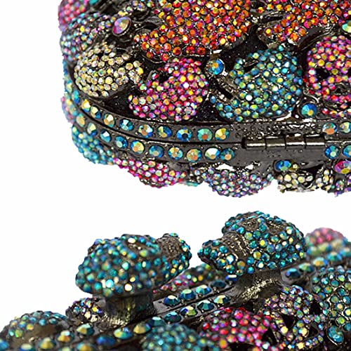 Djbm Glitter Skulls Rhinestone Purse Women's Clutch Handbags Crystal Evening Bags Diamond Evening Clutches For Party Prom, Silver #TOP4
