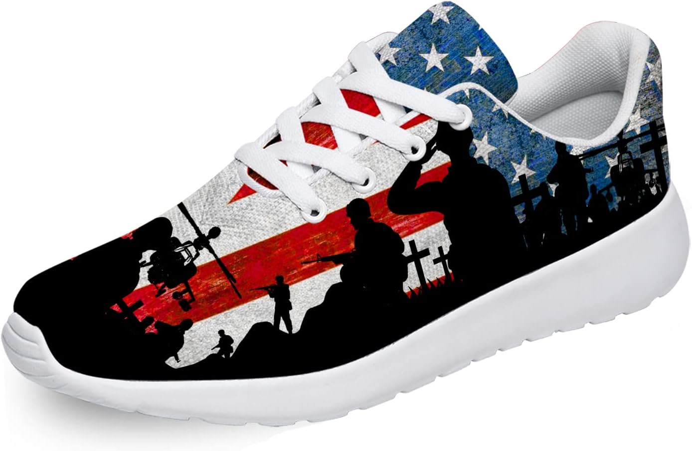 Customized Memorial Day Shoes Unisex Adult Fashion Sneakers Cross Trainer Running Shoes for Women Men