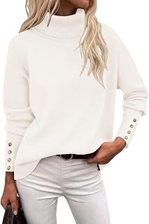 Rapbin Sweaters for Women 2026 Fall Winter Turtleneck Sweater