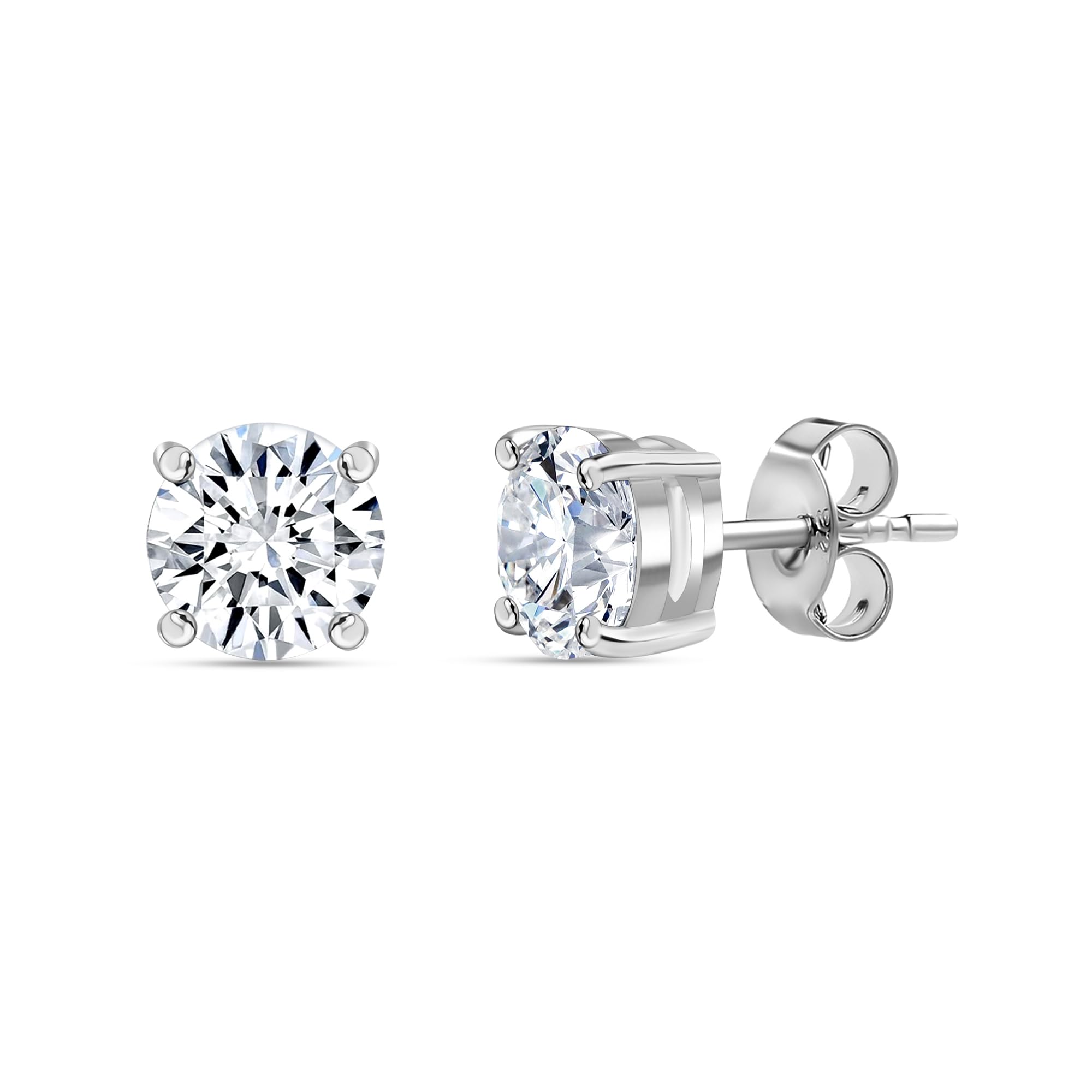 Ornate Jewels 925 Silver 1 Carat American Diamond Solitaire Stud Earring for Women and Girls | with Certificate of Authenticity & 925 Stamp | Life-time Warranty* (B077TL44B4) Amazon Price History, Amazon Price Tracker