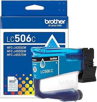 Brother Genuine LC506C Standard Yield Cyan Ink Cartridge Brother Genuine LC506C Standard Yield Cyan Ink Cartridge