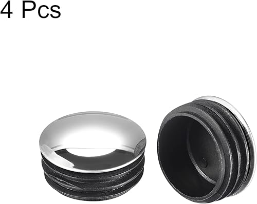 Miniatura 7 de HARFINGTON Tapa de extremo de poste 10 tapas de poste de cerca cubierta de tubo de acero redondo para barra de barandilla 1969 x 1890 x 0945in