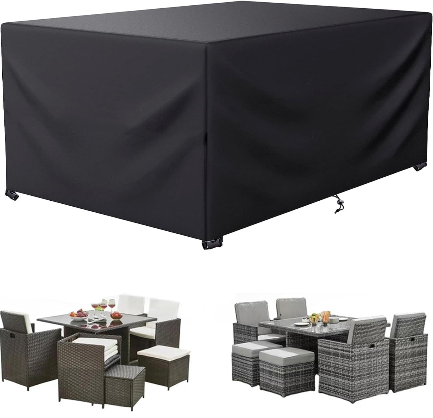 HNKDKJ Tuintafelhoes, 400 x 100 95 cm, LxWxH, beschermhoes