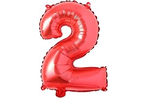 16" Single Red Alphabet Number Balloons