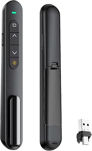QUI Presentation Clicker with Volume Control, Wireless Presenter Remote |