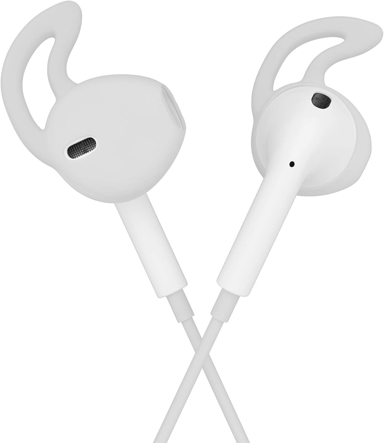 [4 Pairs] Silicone Ear Tips Soft Anti-Slip Sport Earbud Covers, Anti-Drop Ear Hook Gel Headphones Earphones Protective Accessories Tips (Black, Orange, Blue, White) image 3