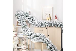 9Ft Christmas Fireplace Garland Flocked Fir Christmas Garland