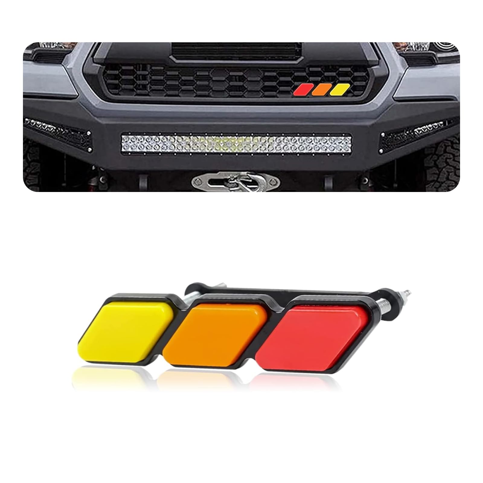 Amazon | ijuicy TRD 3色グリル装飾バッジエンブレム、車のトラック