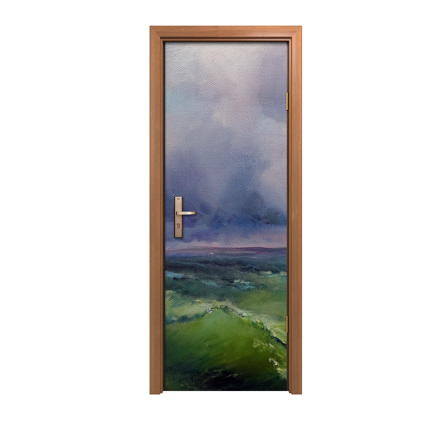 Autocollant de porte 70x200cm peinture mer sticker mural décoration maison
