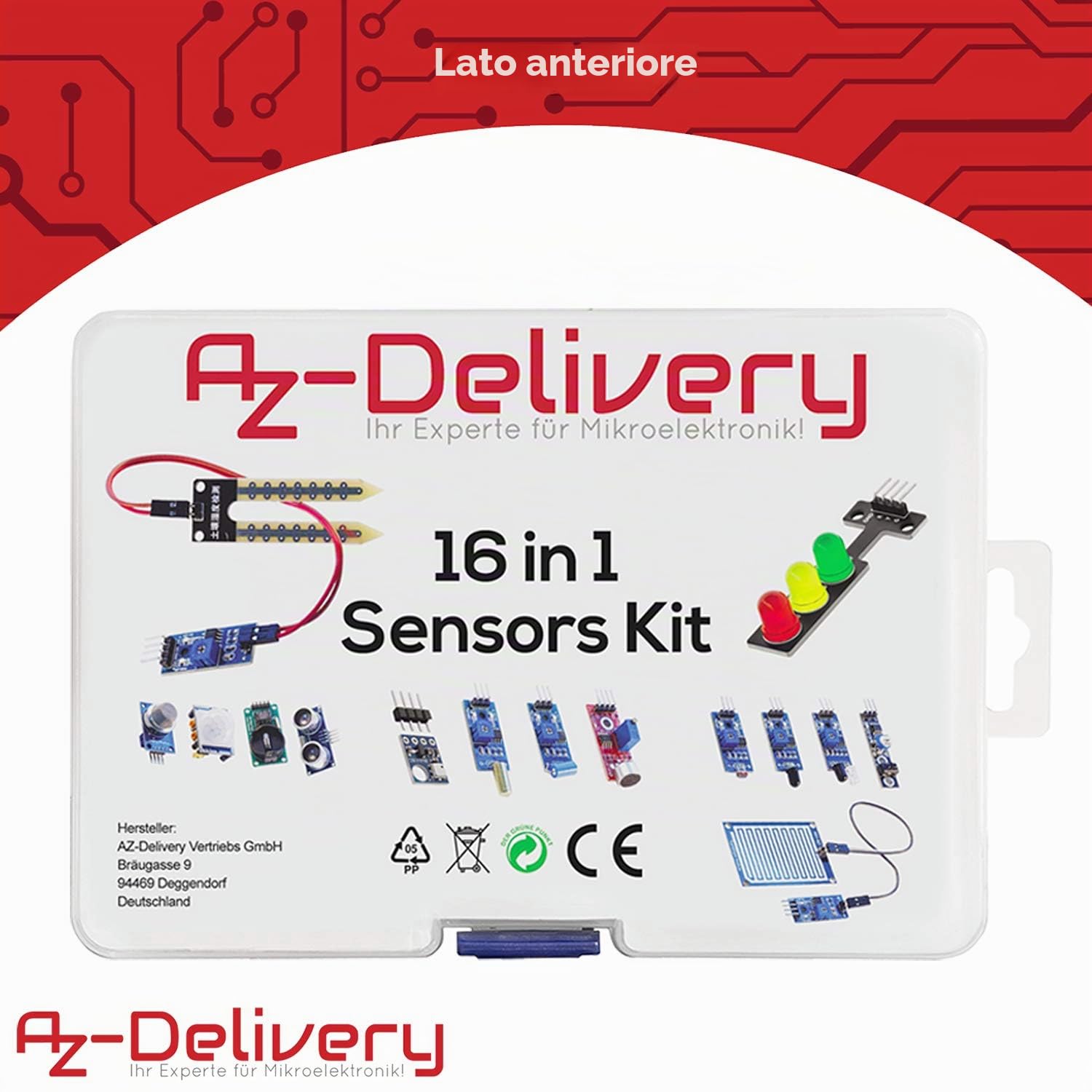 AZDelivery 5 x Kit 16 in 1 - Kit di accessori compatibile con Arduino e Raspberry Pi incluso un E-Book!