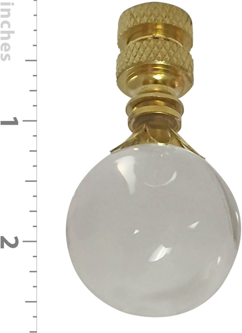 Royal Designs Celling Fan Pull Chain Beaded Ball Extension Chains with Decorative Large Clear Crystal,Polished Brass