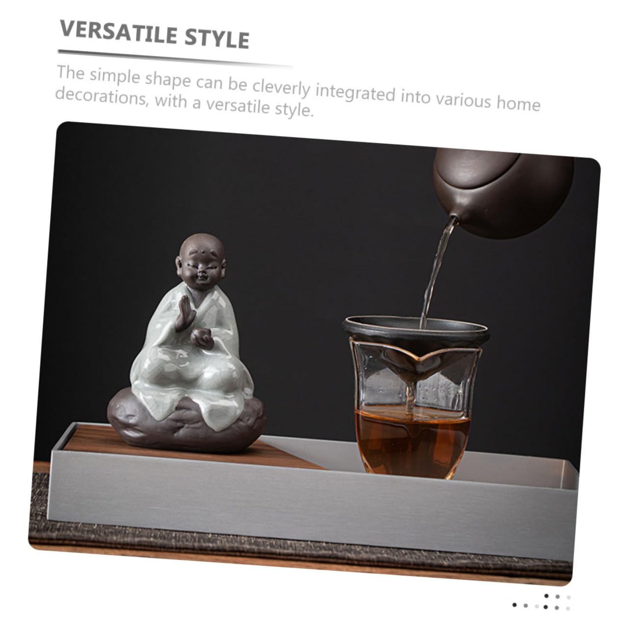 Infusore per Tè in Ceramica Statuetta, Filtro Delicato e Resistente, Decorazione da Tavolo per Appassionati di Tè e Domestico