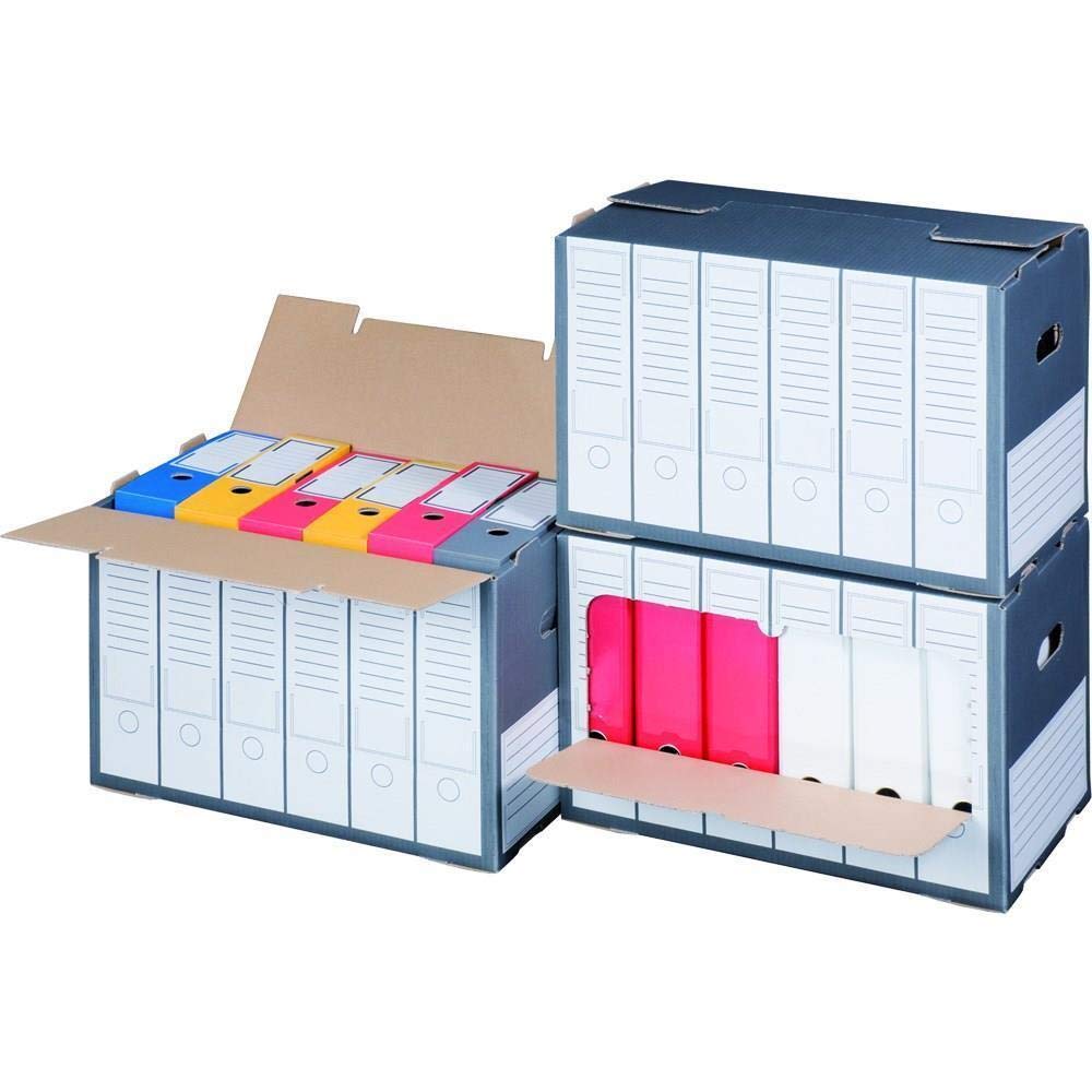 Archivbox Archivschachtel für Ordner mit Frontklappe Entnahme oben 498 x 295 x 322 mm - 10 Stück
