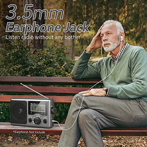 Shortwave Radio, AM FM Transistor Radio met Beste Receptie, Batterij Werkt door 4 D Mobiele Batterijen Of AC Power, Grote Luidspreker, Oortelefoonaansluiting voor Gift - Image 4
