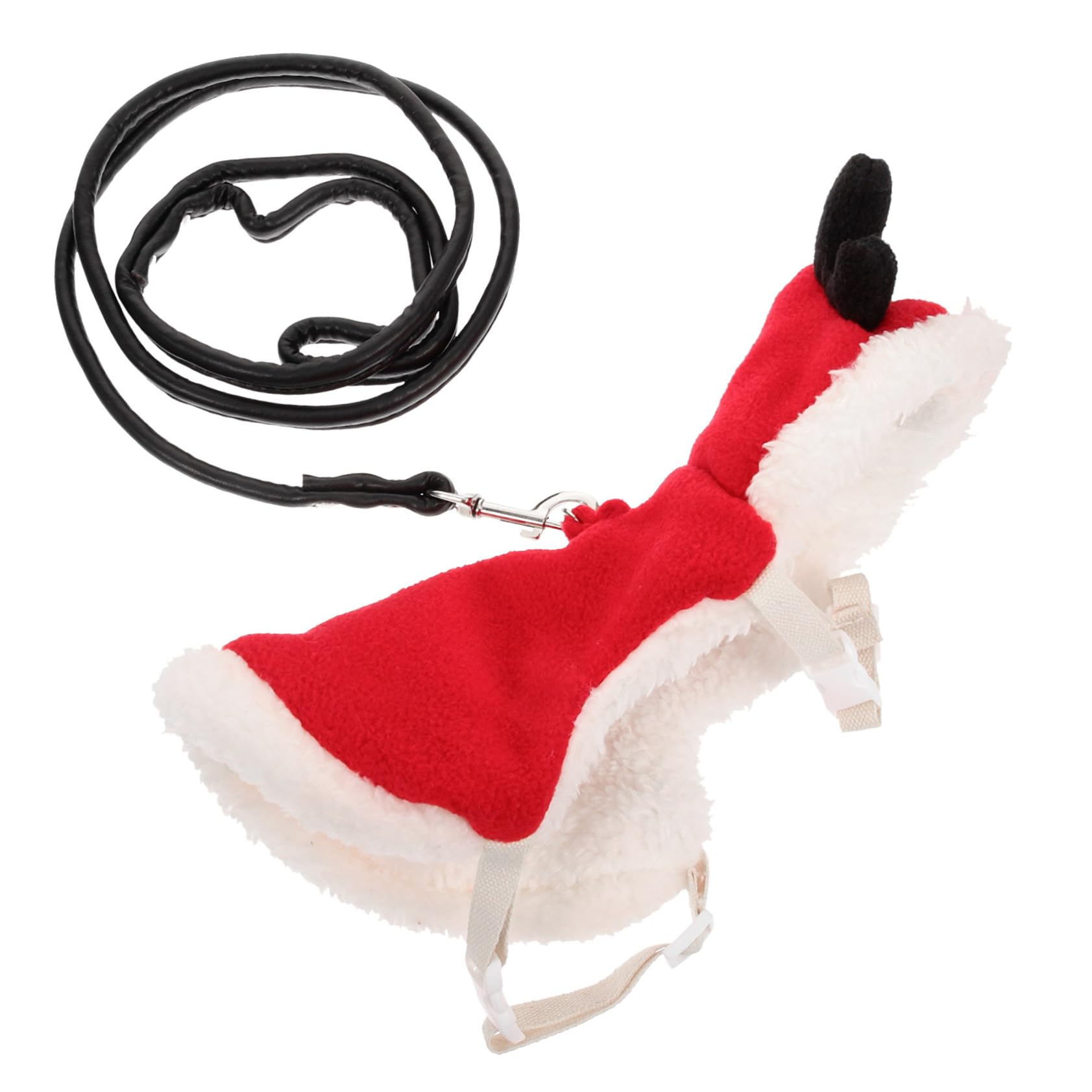 Harnais Lapin Nain RéGlable avec Laisse Pratique pour Promenade SéCuriséE VêTement De NoëL Confortable pour Petits Animaux