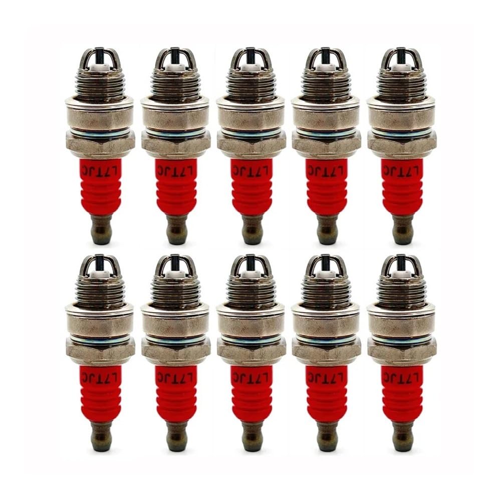 Lot de 10 bougies d'allumage L7TJC for tronçonneuses et débroussailleuses à essence