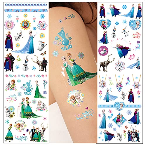 Godson Princess Tattoos 4Sheets Fake Temporary Tattoos For Kids Women Adults Party Favors Birthday Decorations, 4 Count (Pack Of 1) #TOP1