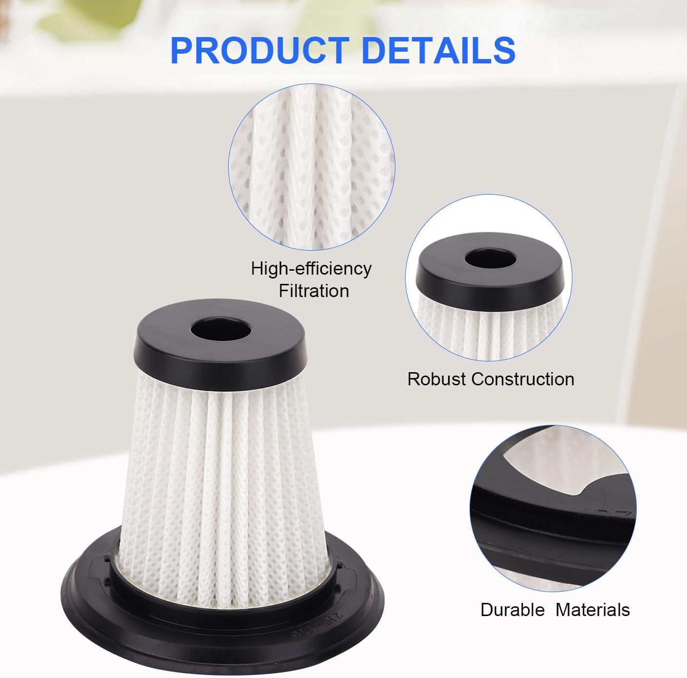 Filter Replacement for MONOZEL VC026, Dormzie VC029, SWMRDN Handheld Vacuum image 3