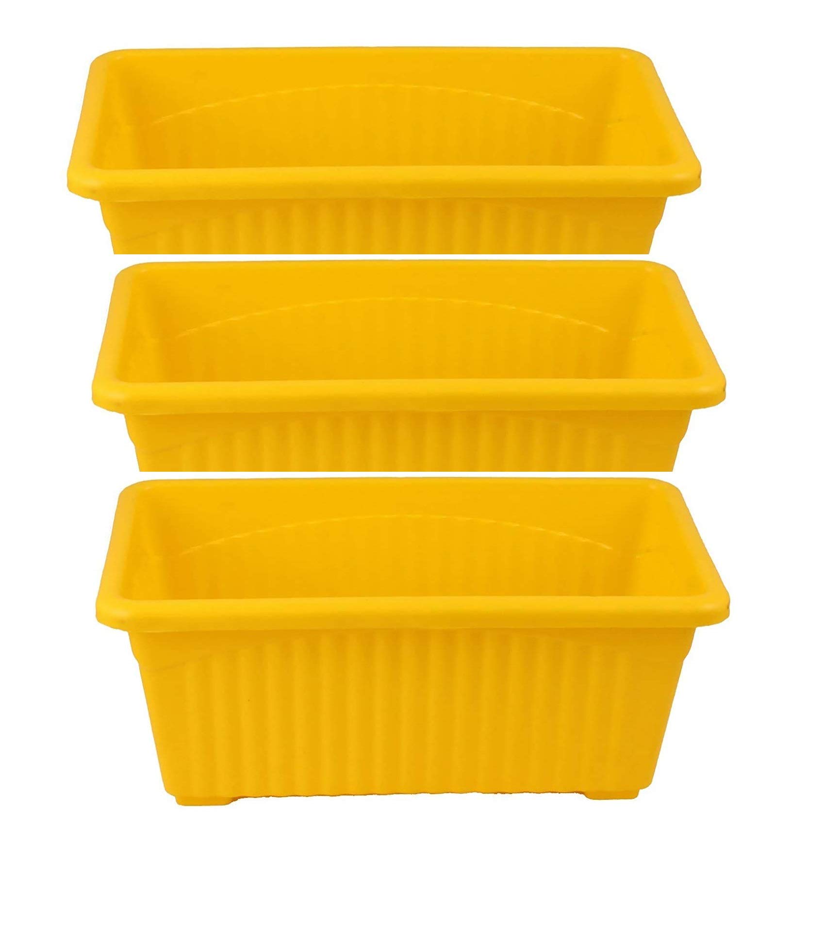 Abasr Plastic Rectangular Planter, Yellow, 14 Inch, 3 Pieces (B08H2FRF3R) Amazon Price History, Amazon Price Tracker