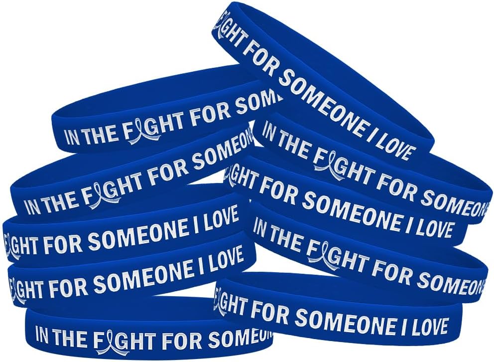 In the Fight for Someone I Love Silicone Wristband Bracelet for Cancer & Cause Awareness (10 Pack)