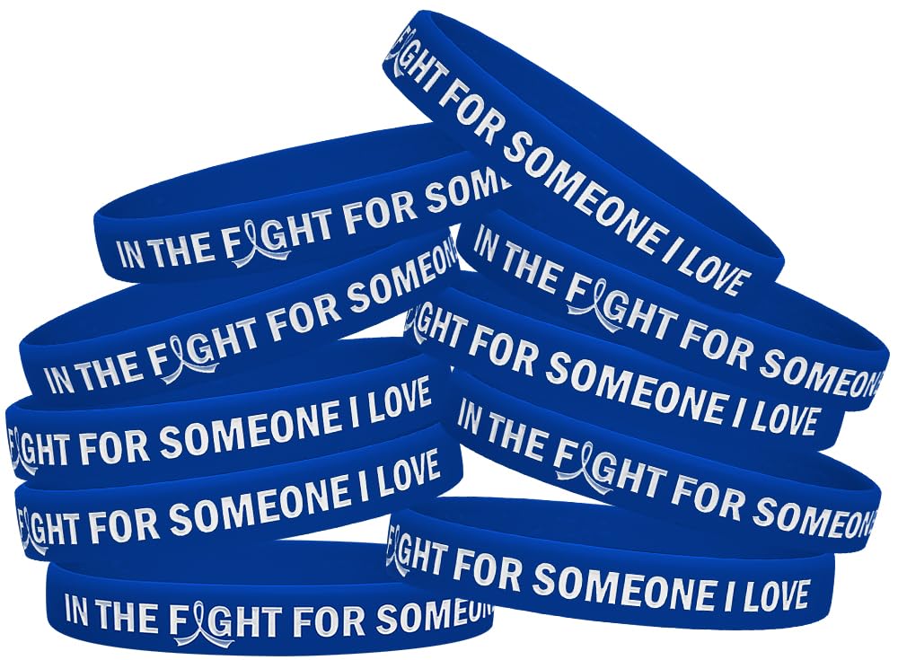 In the Fight for Someone I Love Silicone Wristband Bracelet for Cancer & Cause Awareness (10 Pack)