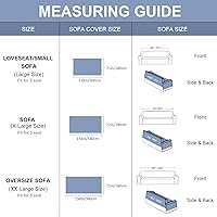 Vista 111 de VClife funda boho de sofá de felpilla para sofá seccional, funda antideslizante para sofá de 2 plazas, protector para mascotas con borlas, funda