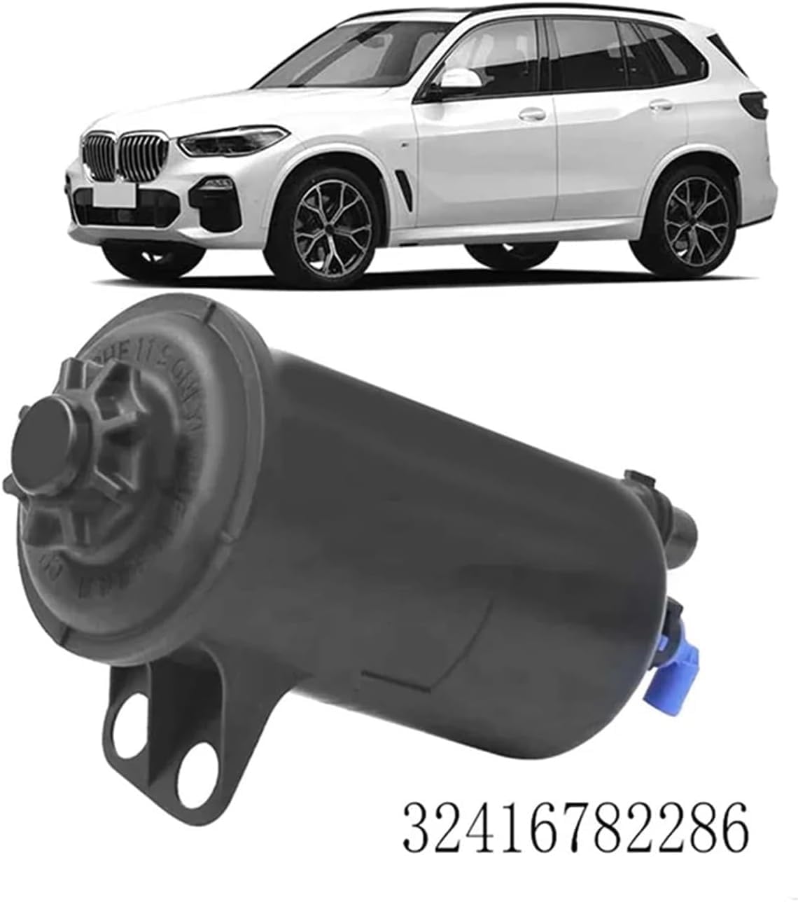 32416782286 Power Steering Pump Liquid Storage Tank Compatible with X5 X6 2008-2017 Power Steering Reservoir