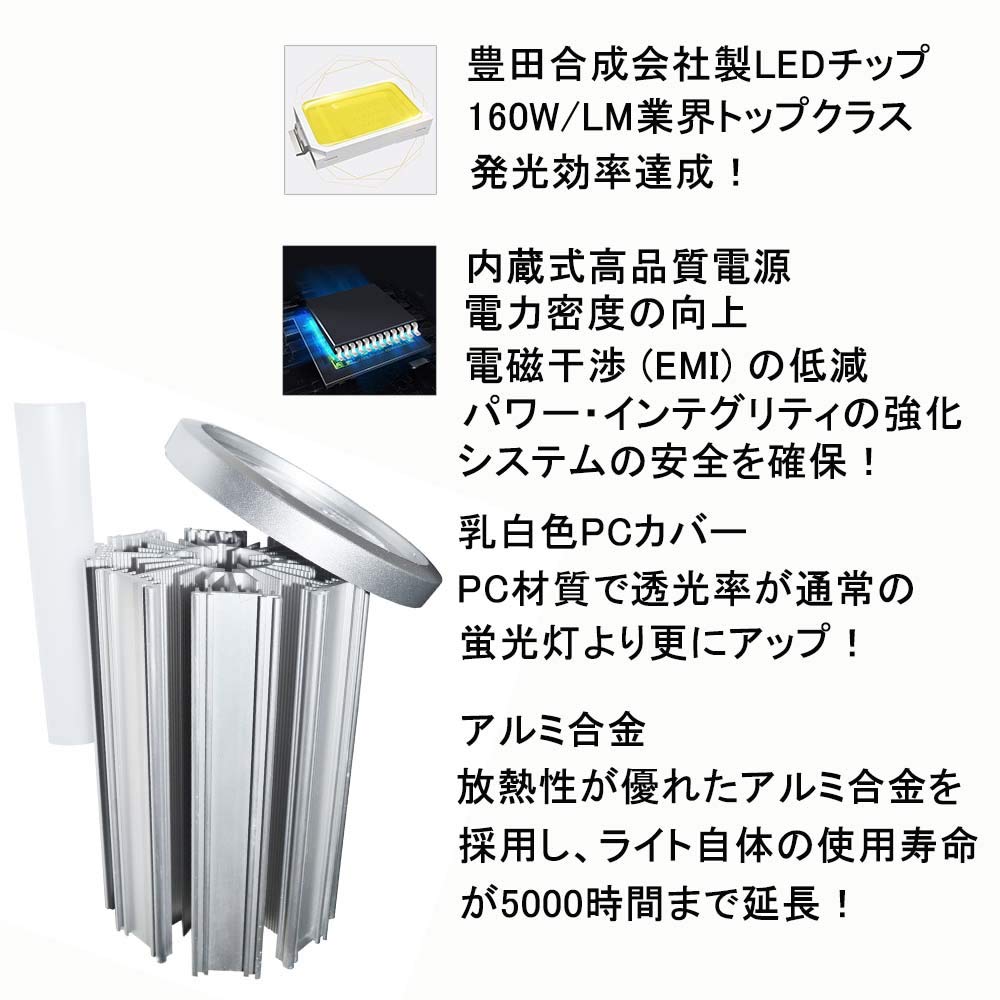 Amazon | 水銀灯 LED 水銀ランプ 200W 相当 E39口金 密閉型器具対応 