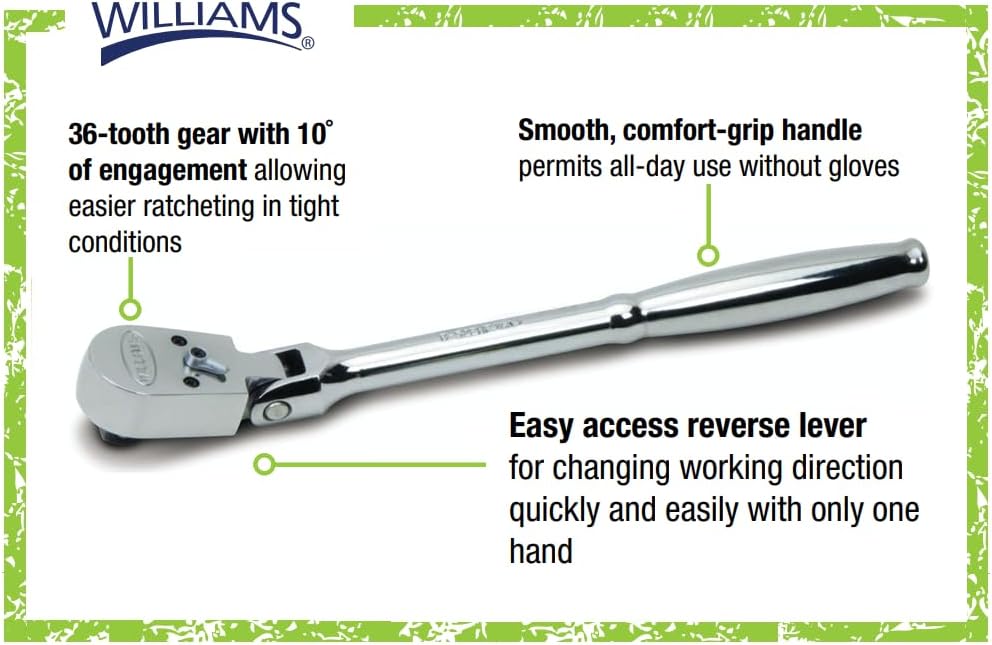 Williams B-52EHFB 3/8-Inch Drive Flex Enclosed Head Ratchet