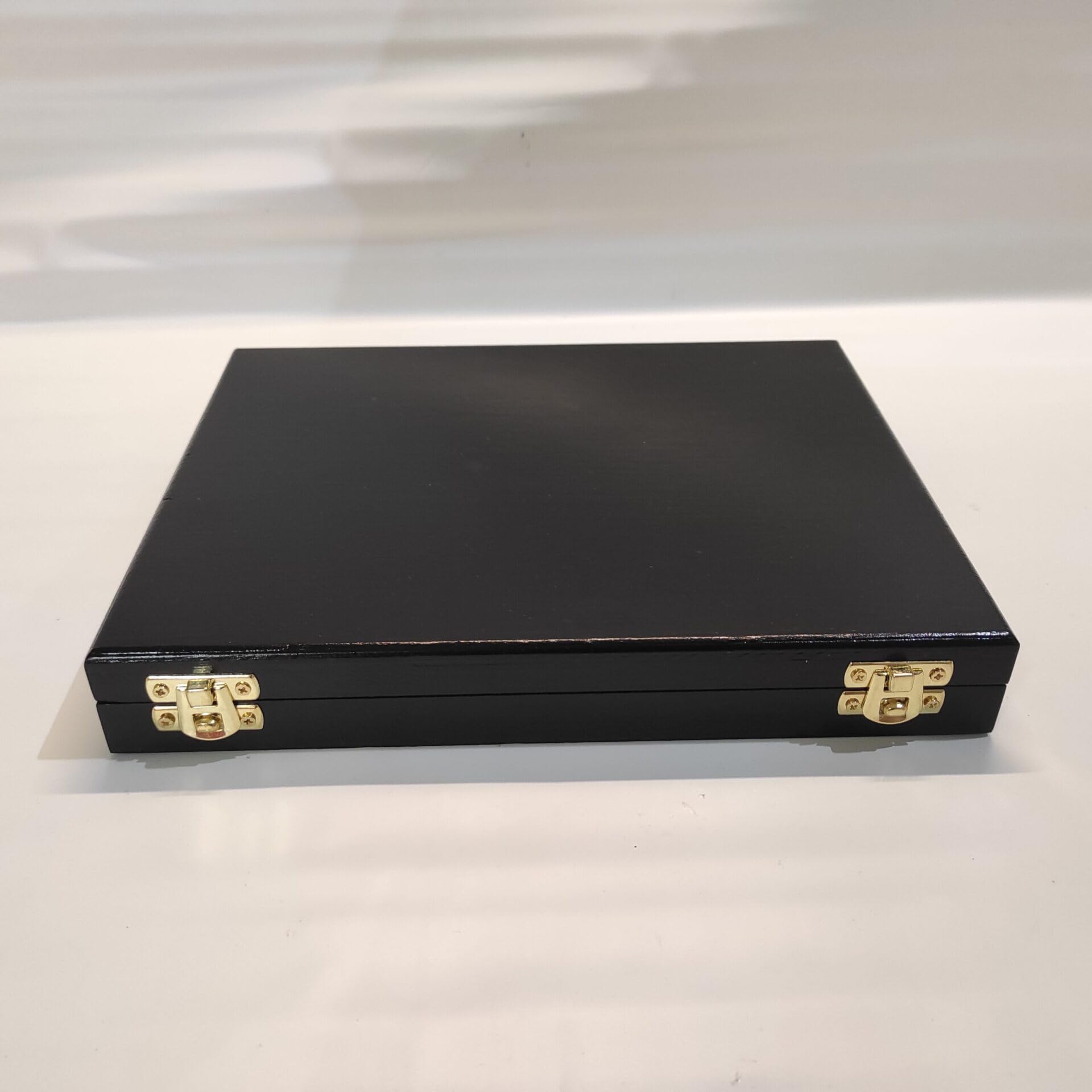 Vitrina de Madera con Forro de Terciopelo, Estuche Artesanal para Colección de Monedas y Medallas, Caja Expositora para Coleccionistas, Hecho a Mano en Italia