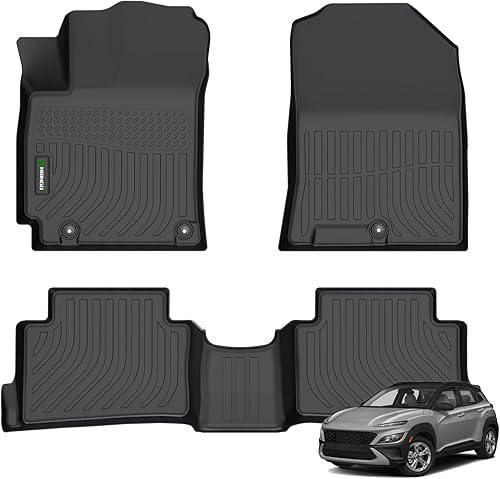 ANBINGO -Alfombrillas personalizadas para Hyundai Kona 2018-2023 y Kona N 2022-2023 (sin modelos eléctricos), protección para todo tipo de clima,