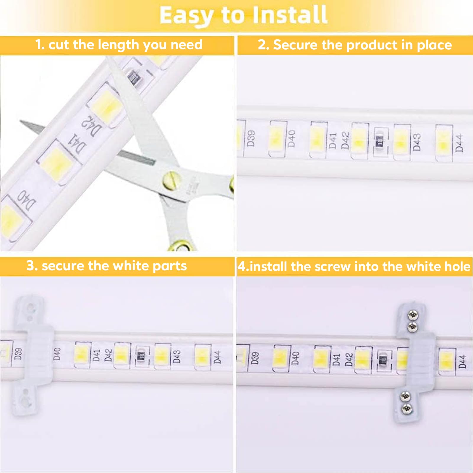 pcningled Outdoor 20m led Strip Light 5730 120 LEDs/m IP67 Waterproof 9W/M - Image 4