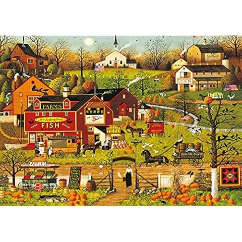 Buffalo Games - Charles Wysocki - Blackbirds Roost at Mill Creek - 500 Piece Jigsaw Puzzle Cover