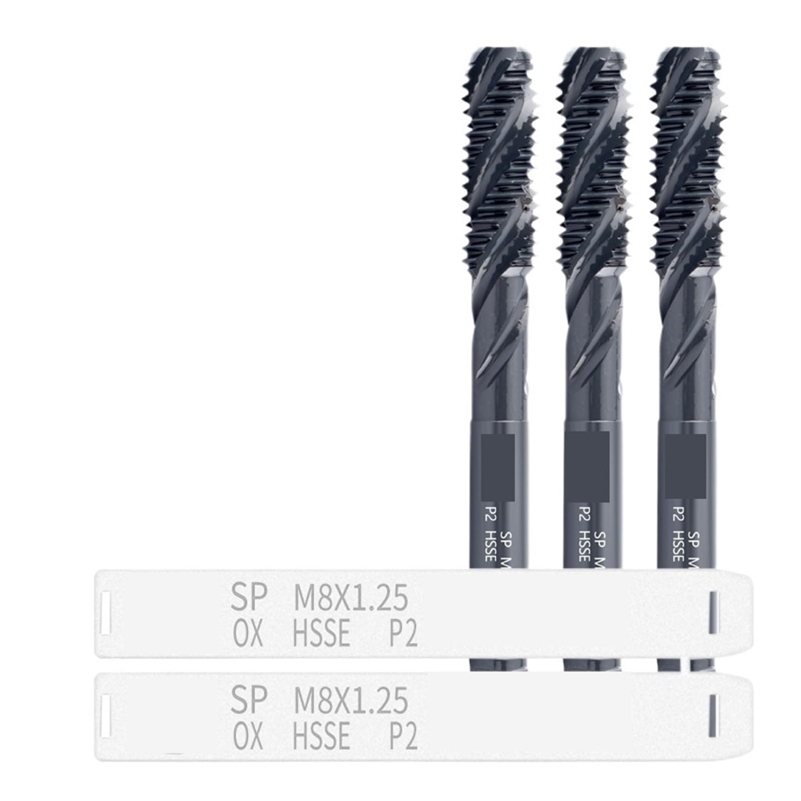 Honybmq Spiral Fluted Tap 1Pcs Hsse-M35 With Pointed M2 - M12 Machine Screw Thread Taps(,M8x1.25)