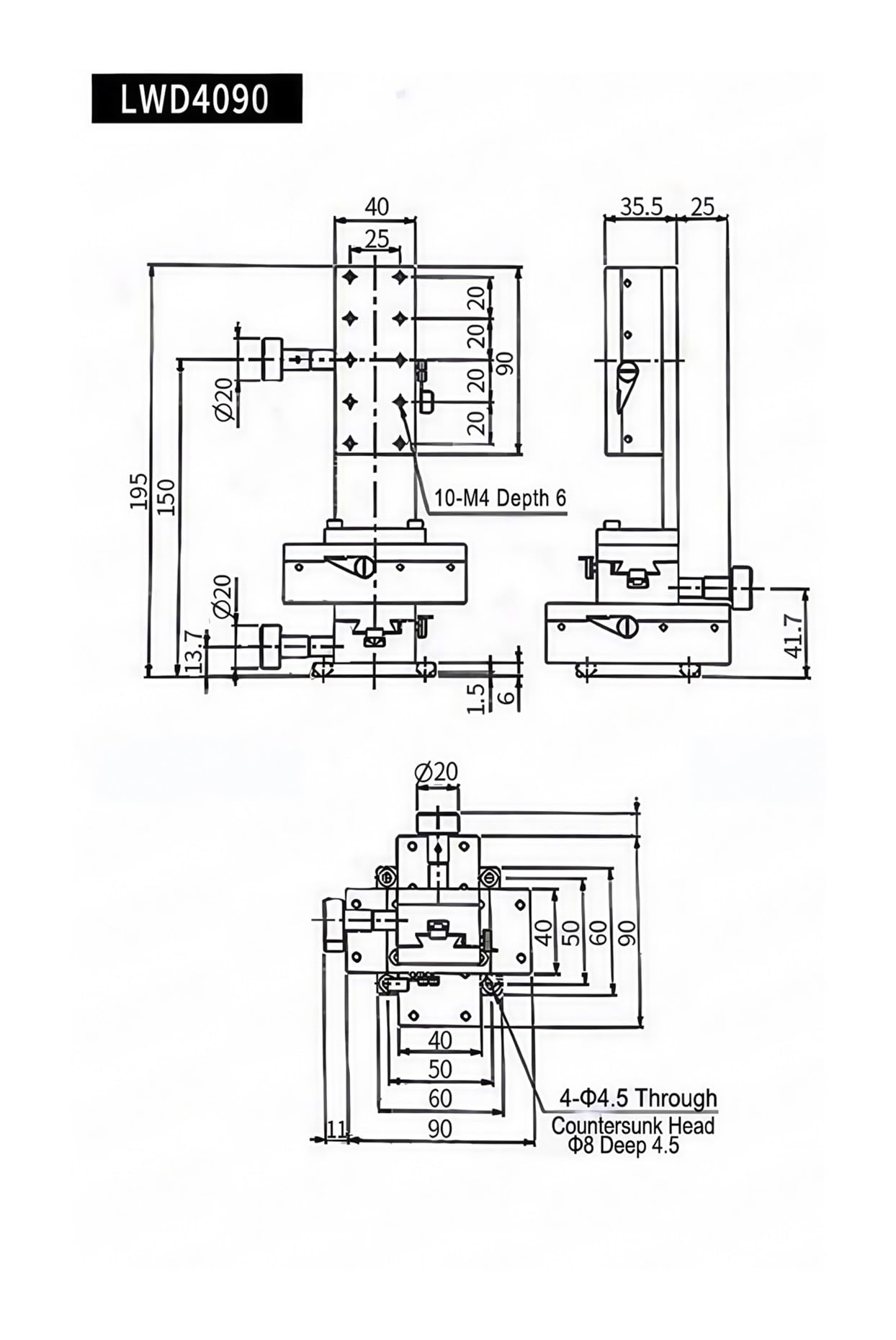 Déplacement XZ (LWD4090)