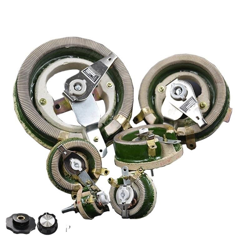 Reóstato BC1 de alta potencia de 500 W, R máx. de 50 ohmios, resistencia de alambre bobinado variable rotativa, forma de disco, resistencia ajustable, reóstato deslizante