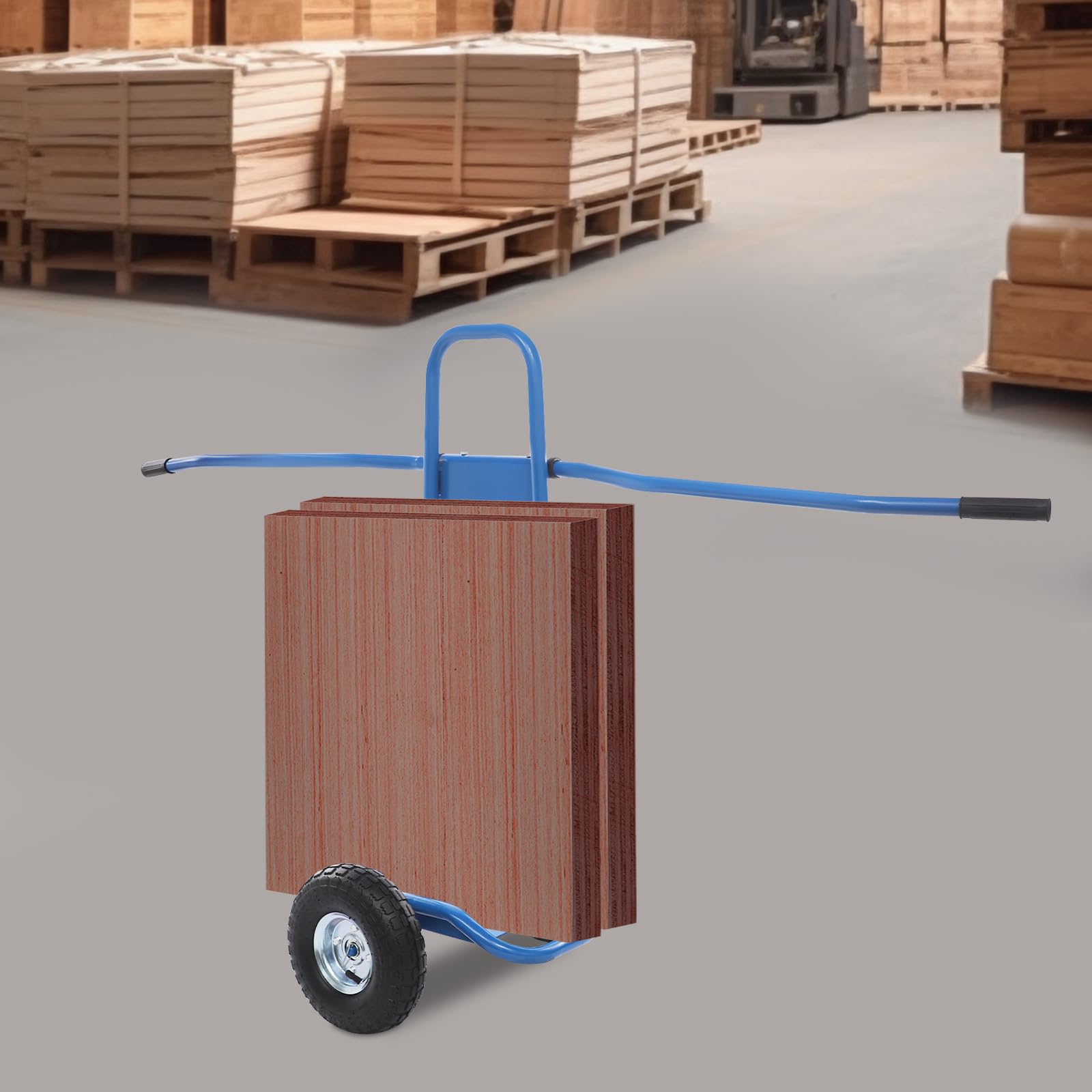 Carrello per il trasporto di lastre pesanti per lastre di compensato, cartongesso, pannelli in acciaio portatile, dispositivo di trasporto per la casa, ristrutturazione cantiere (blu)