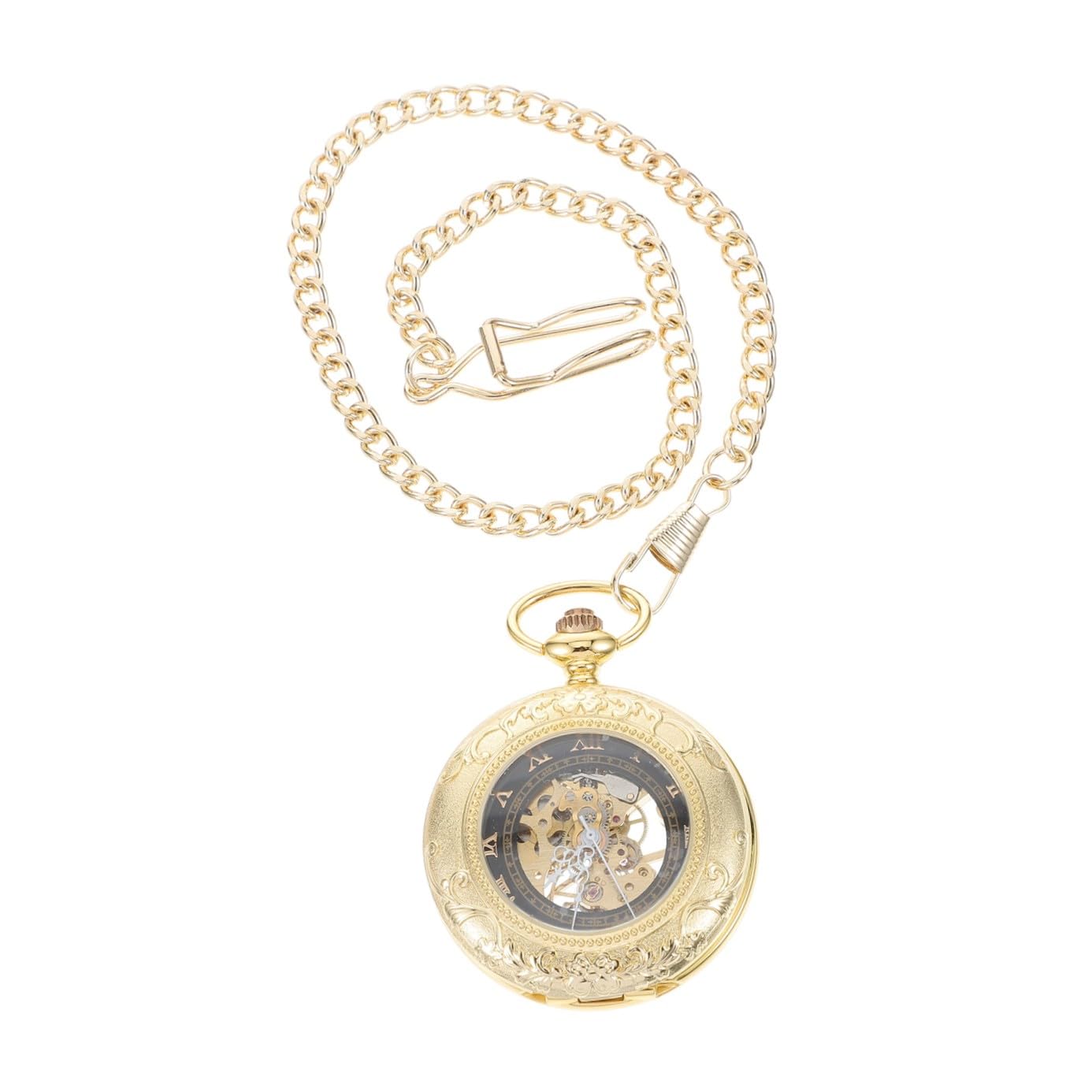 Homoyoyo Reloj de Bolsillo Vintage Dorado de Aleación de Zinc, Movimiento Preciso y Ligero, Obsequio Día del Padre y Cumpleaños