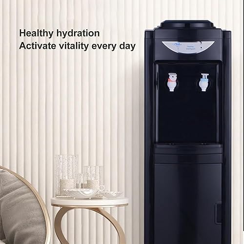 Miniatura 4 de Dispensador de enfriador de agua de carga superior, agua caliente y fría, capacidad para botellas de 35 galones, dispensador de agua con bloqueo de