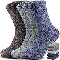 Yeblues 5 Paar Thermosocken Herren, Wintersocken Herren Dicke Warme,Wollsocken Thermo Socken Männer, Atmungsaktiv Warm Merino Winter für Outdoor Wandersocken Skisocken 47-50